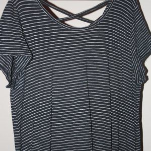 Calvin Klein Black Striped Tee size 3X EUC
